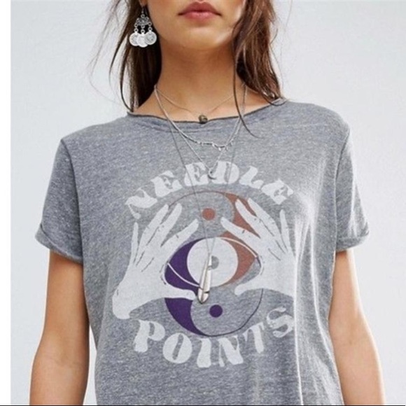 Free People Tops - Free people Needle Points short sleeve tee